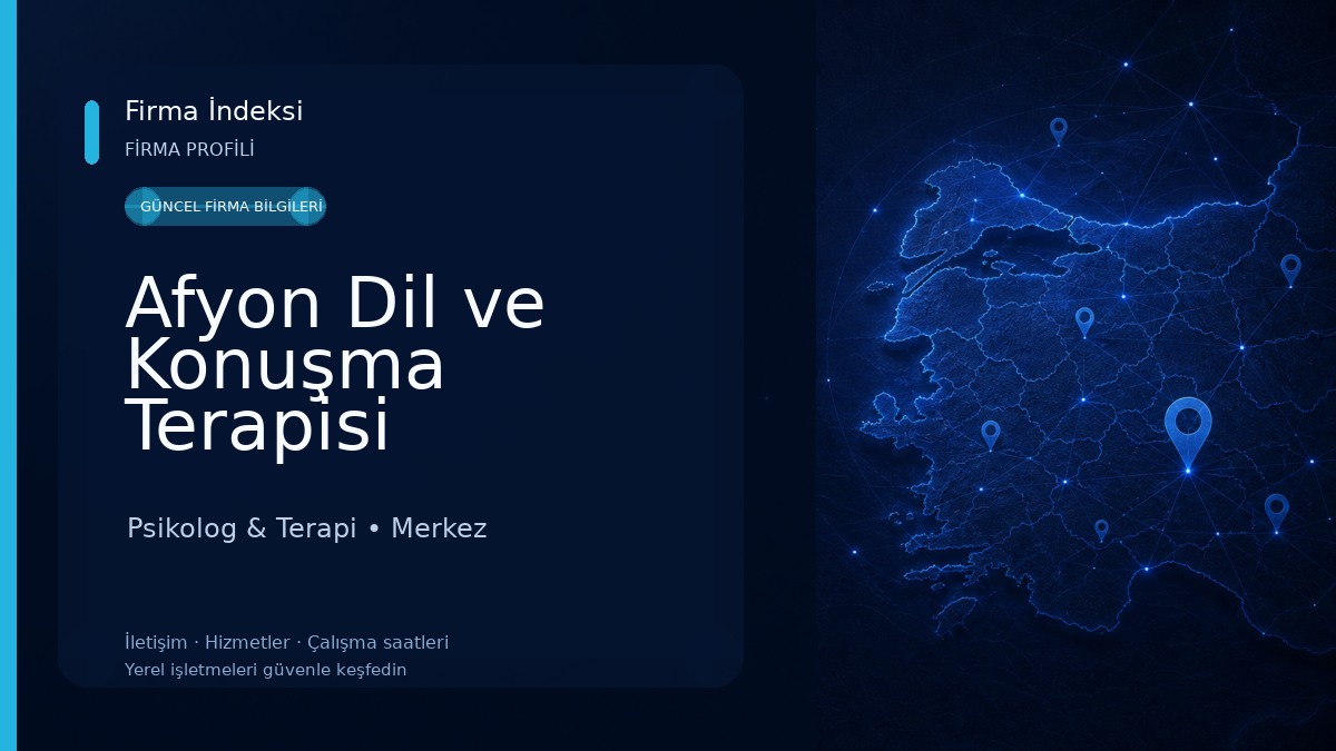 Afyon Dil ve Konuşma Terapisi Psikolog & Terapi