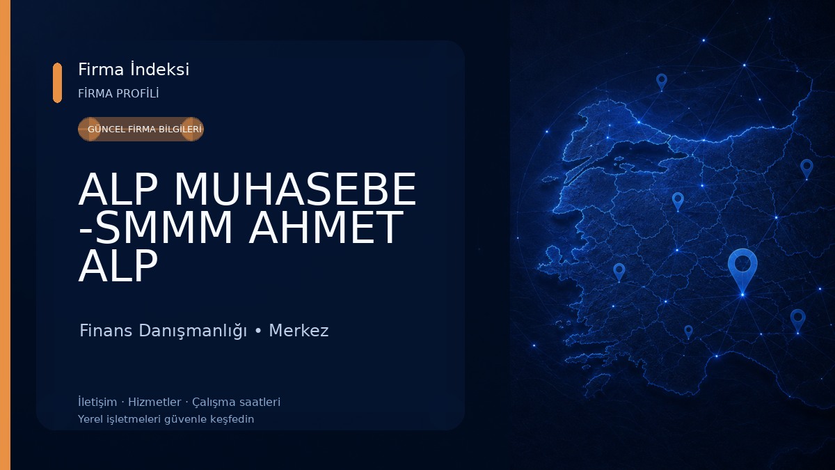 ALP MUHASEBE -SMMM AHMET ALP