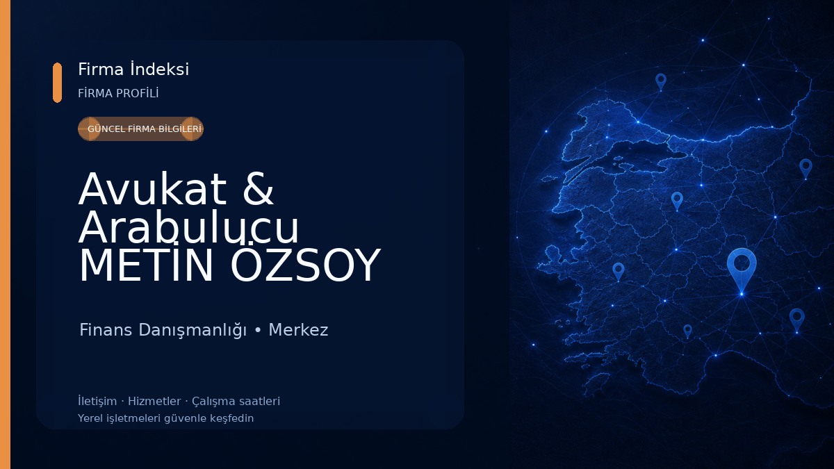 Avukat & Arabulucu METİN ÖZSOY