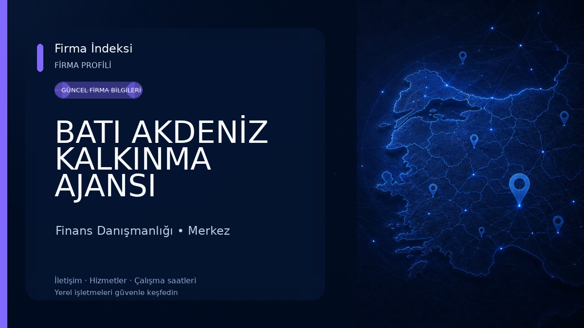 BATI AKDENİZ KALKINMA AJANSI 