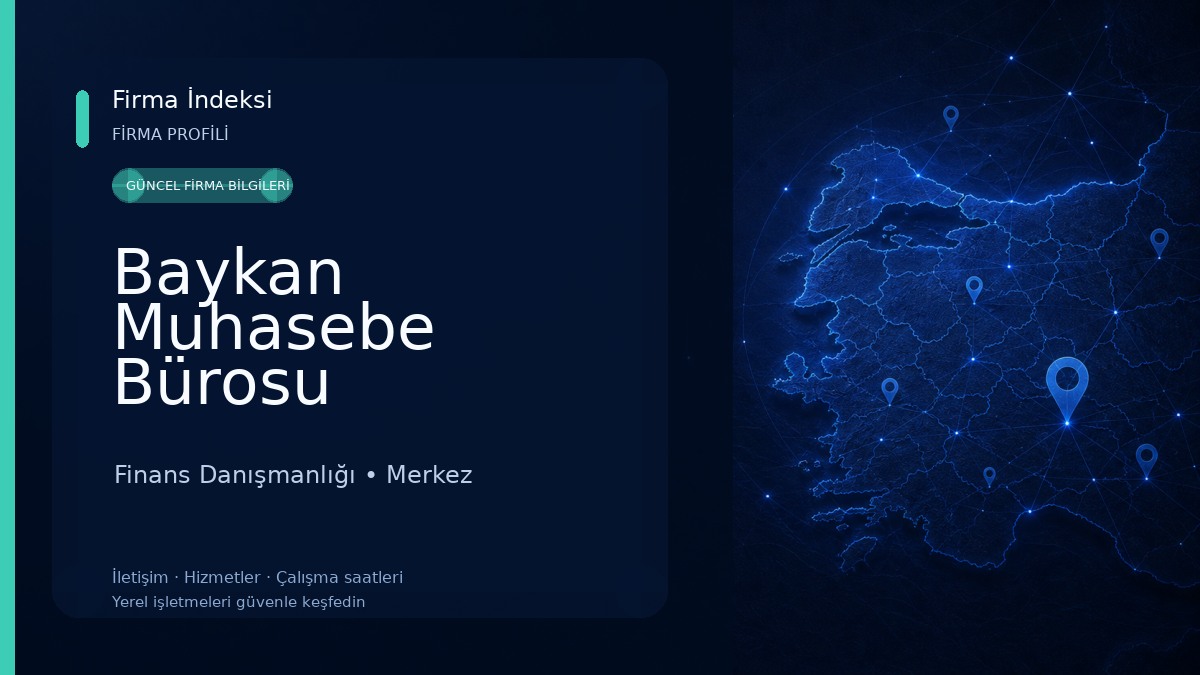 Baykan Muhasebe Bürosu Finans Danışmanlığı