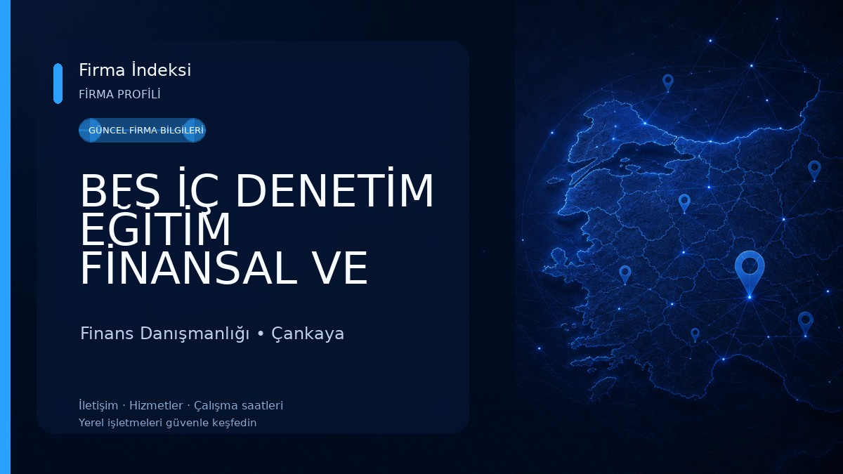 BFS İÇ DENETİM EĞİTİM FİNANSAL VE KURUMSAL YÖNETİM DANIŞMANLIĞI A.Ş. Finans Danışmanlığı