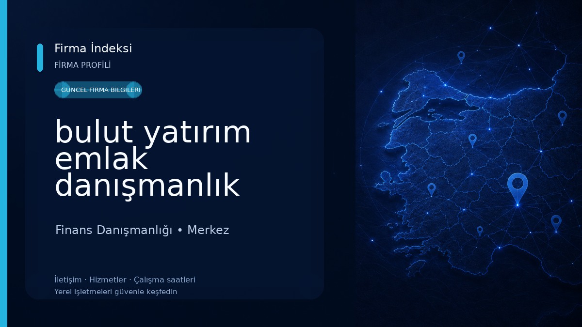 bulut yatırım emlak danışmanlık
