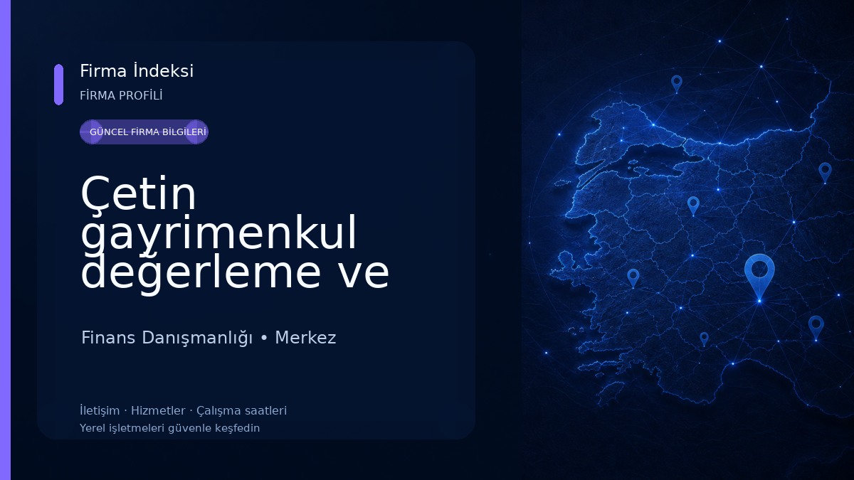 Çetin gayrimenkul değerleme ve danışmanlık sivas ekspertiz