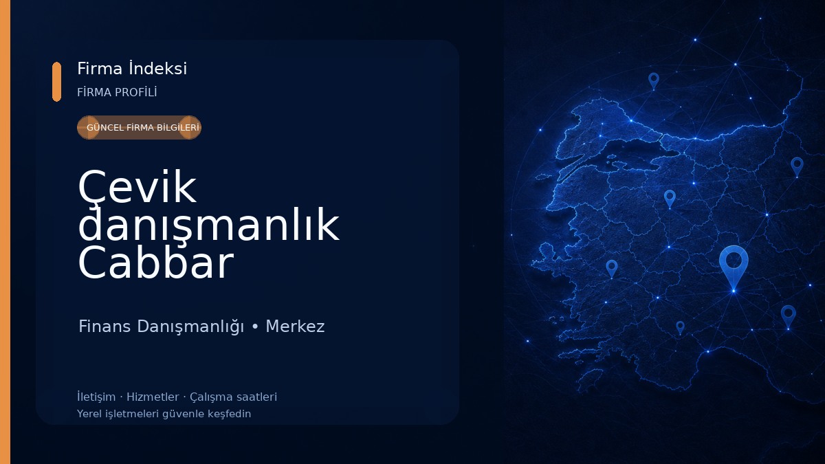 Çevik danışmanlık Cabbar çokçevik Finans Danışmanlığı