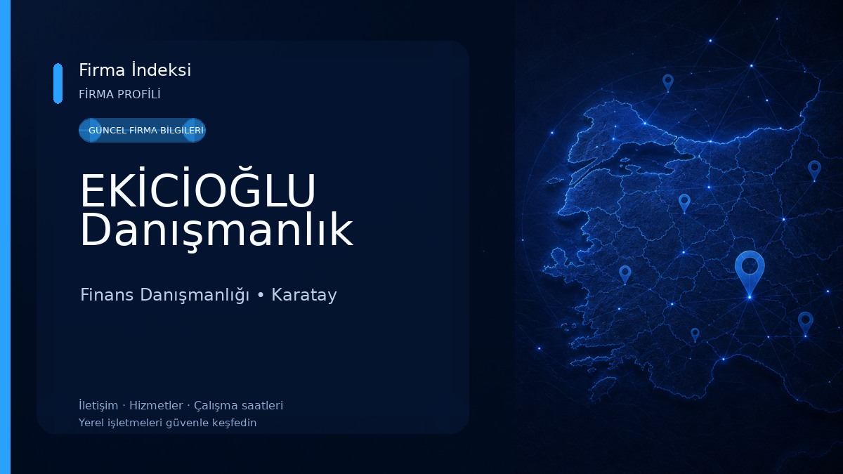 EKİCİOĞLU Danışmanlık Finans Danışmanlığı