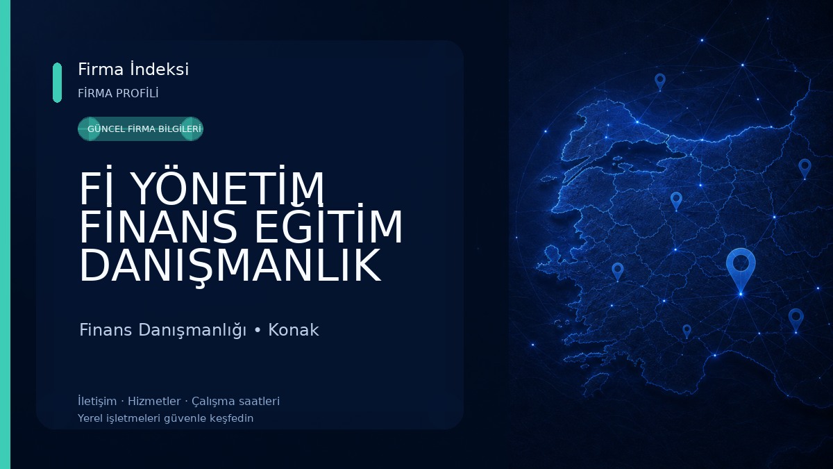 Fİ YÖNETİM FİNANS EĞİTİM DANIŞMANLIK
