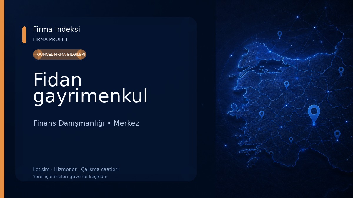 Fidan gayrimenkul Finans Danışmanlığı
