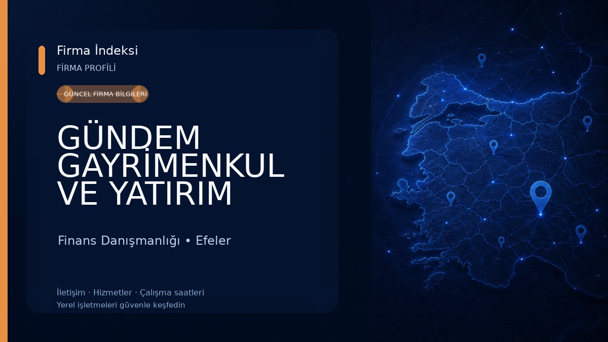 GÜNDEM GAYRİMENKUL VE YATIRIM DANIŞMANLIĞI Finans Danışmanlığı