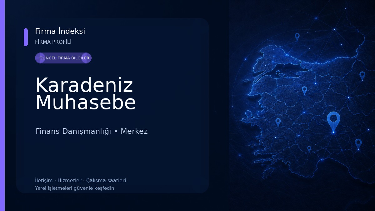 Karadeniz Muhasebe Finans Danışmanlığı