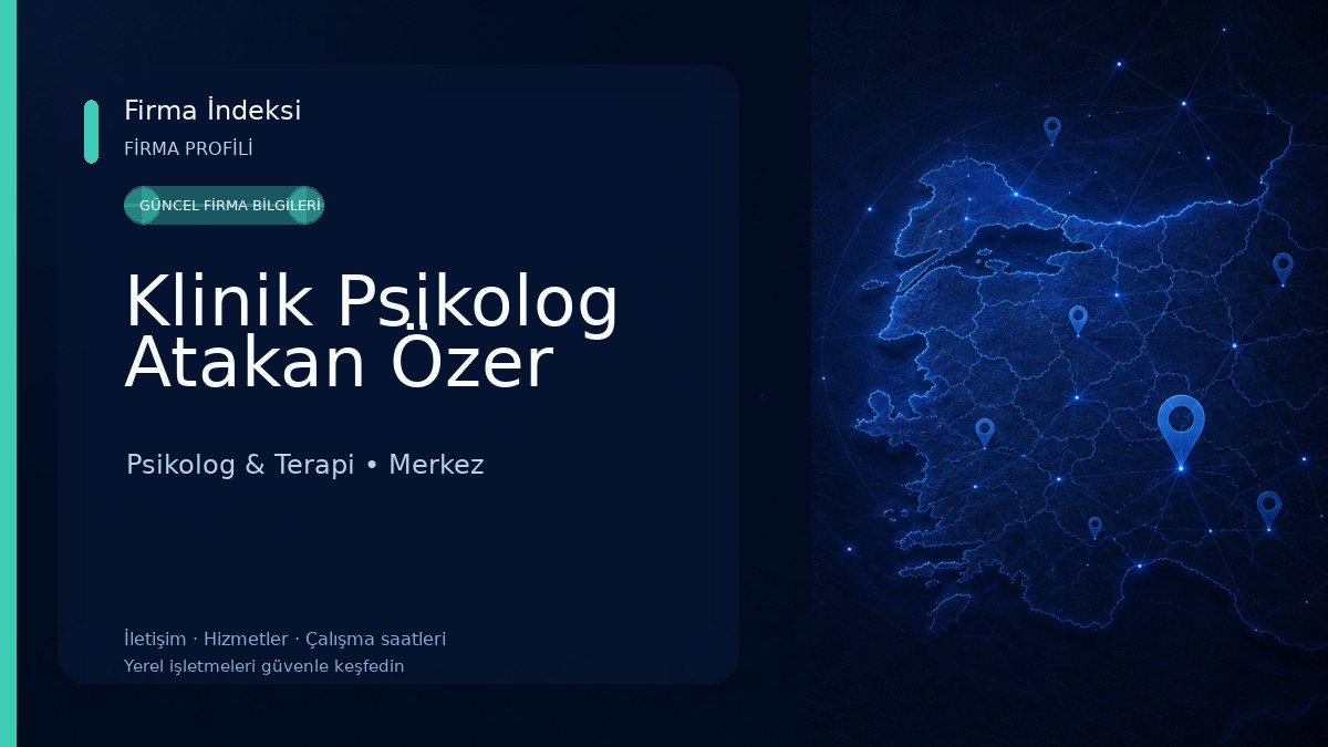 Klinik Psikolog Atakan Özer 