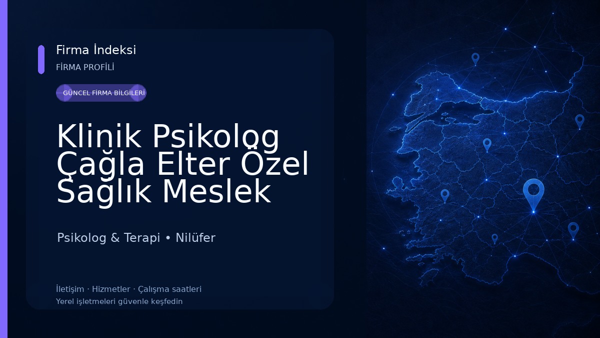 Klinik Psikolog Çağla Elter Özel Sağlık Meslek Hizmet Birimi & Lala Psikolojik Danışmanlık Merkezi Psikolog & Terapi