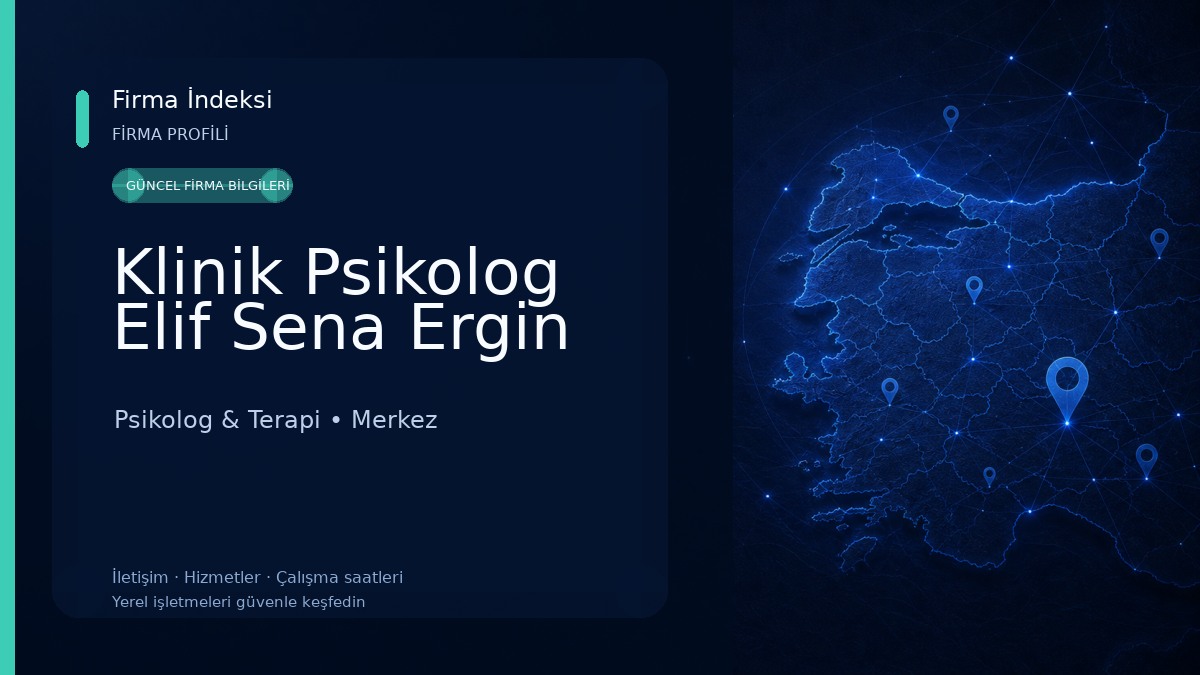 Klinik Psikolog Elif Sena Ergin