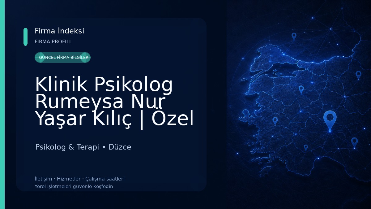 Klinik Psikolog Rumeysa Nur Yaşar Kılıç | Özel Sağlık Meslek Hizmet Birimi Psikolog & Terapi