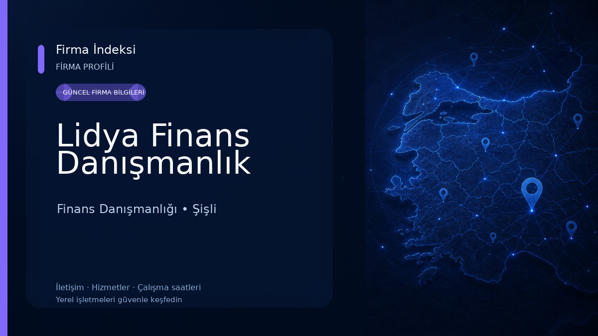 Lidya Finans Danışmanlık Finans Danışmanlığı