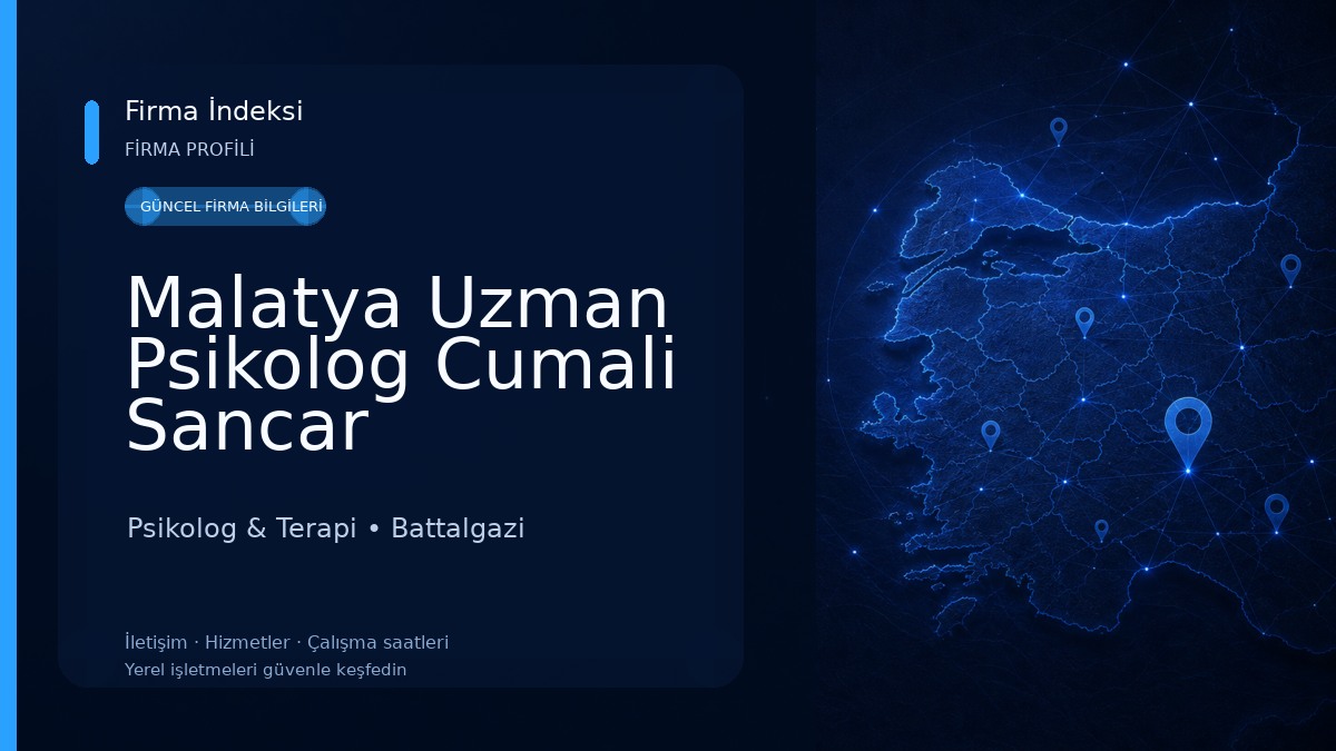 Malatya Uzman Psikolog Cumali Sancar 