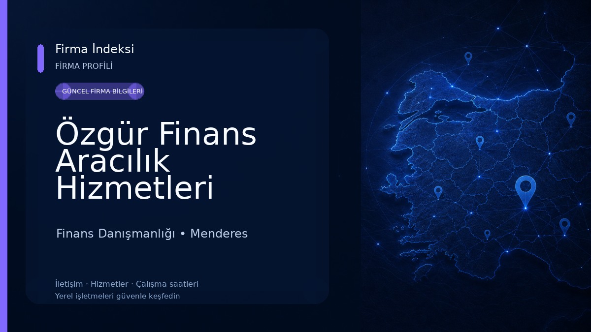 Özgür Finans Aracılık Hizmetleri Anonim Şirketi Finans Danışmanlığı