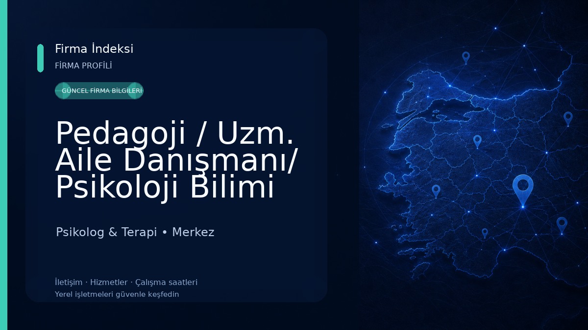 Pedagoji / Uzm. Aile Danışmanı/ Psikoloji Bilimi Uzmanı/ Eğitimci Yazar Nisa Yılmaz Aile Danışmanlık Merkezi 