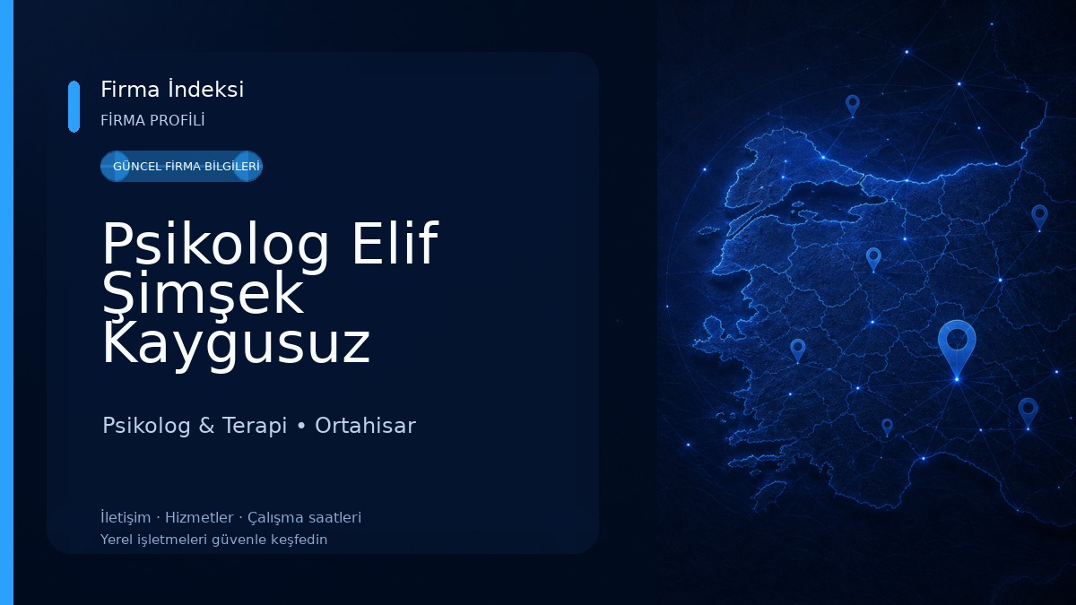 Psikolog Elif Şimşek Kaygusuz