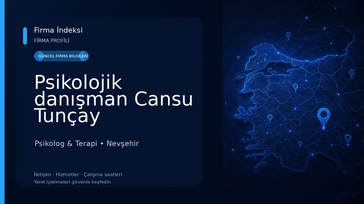 Psikolojik danışman Cansu Tunçay Psikolog & Terapi
