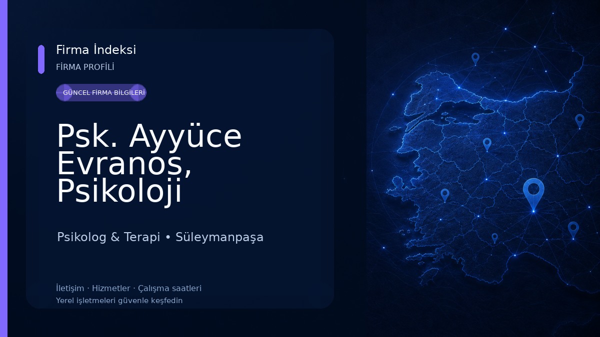 Psk. Ayyüce Evranos, Psikoloji Psikolog & Terapi
