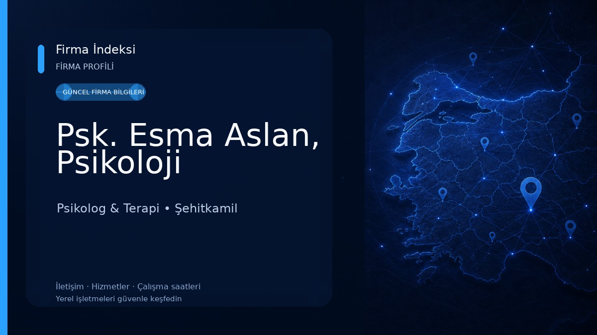 Psk. Esma Aslan, Psikoloji Psikolog & Terapi