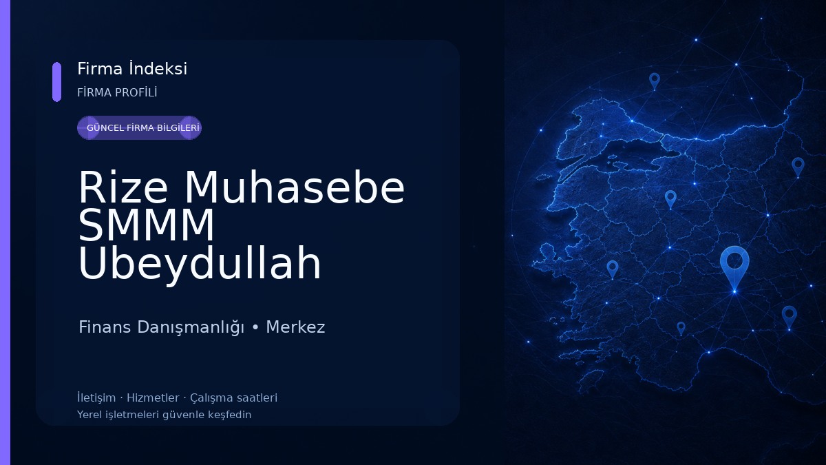 Rize Muhasebe SMMM Ubeydullah ATAN