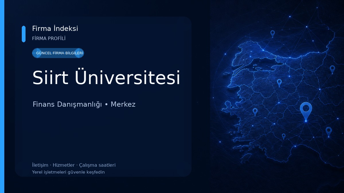 Siirt Üniversitesi Finans Danışmanlığı