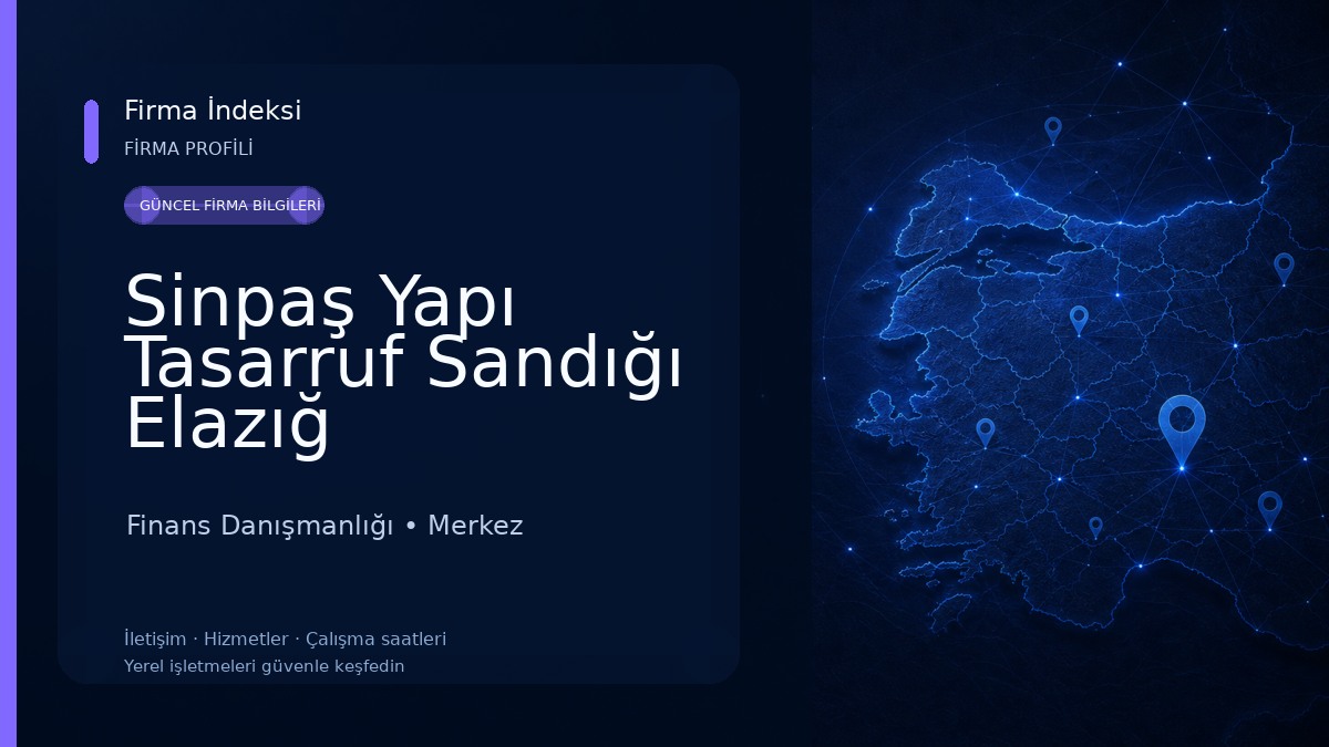 Sinpaş Yapı Tasarruf Sandığı Elazığ Finans Danışmanlığı