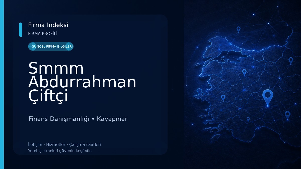 Smmm Abdurrahman Çiftçi Finans Danışmanlığı