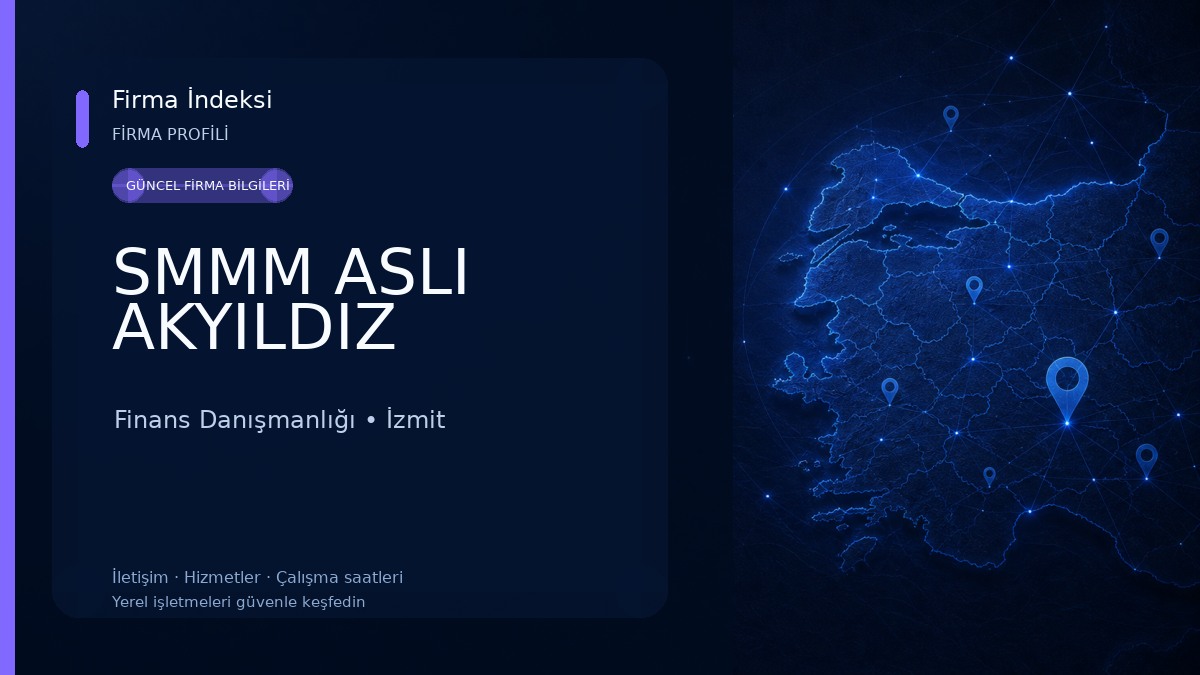 SMMM ASLI AKYILDIZ Finans Danışmanlığı