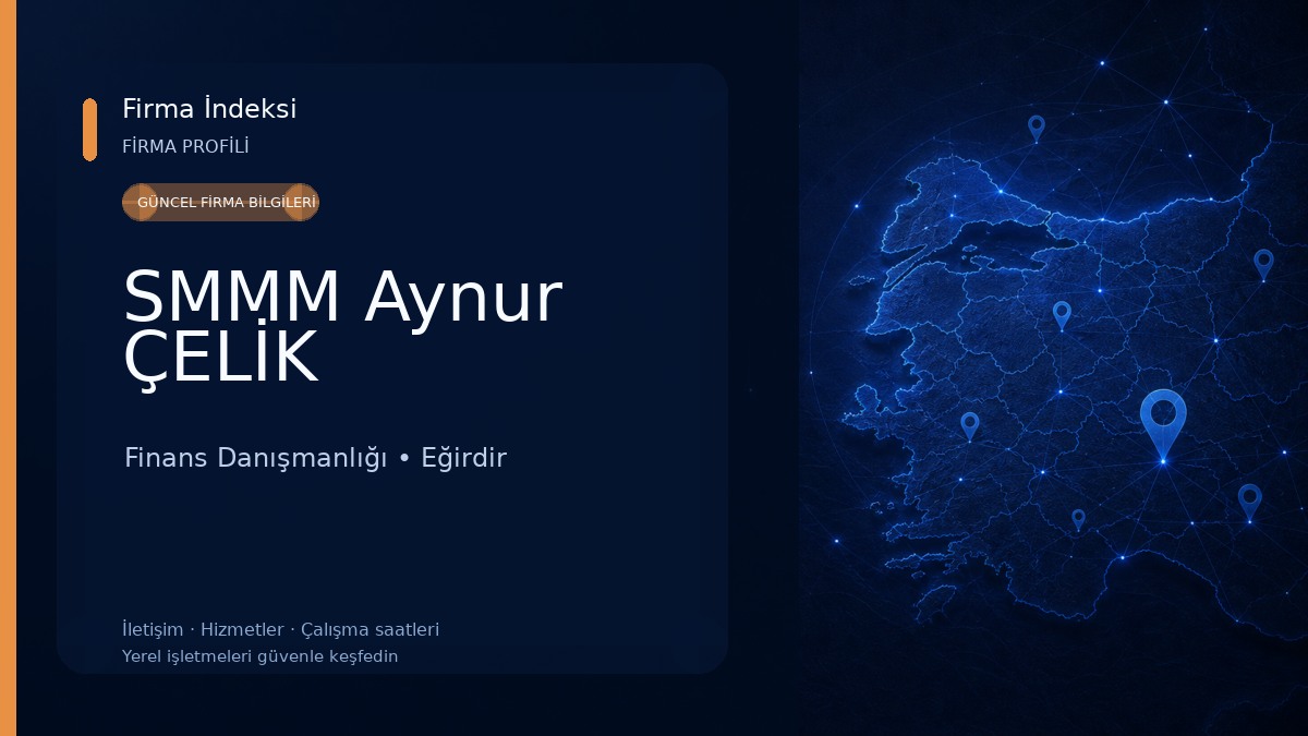 SMMM Aynur ÇELİK Finans Danışmanlığı