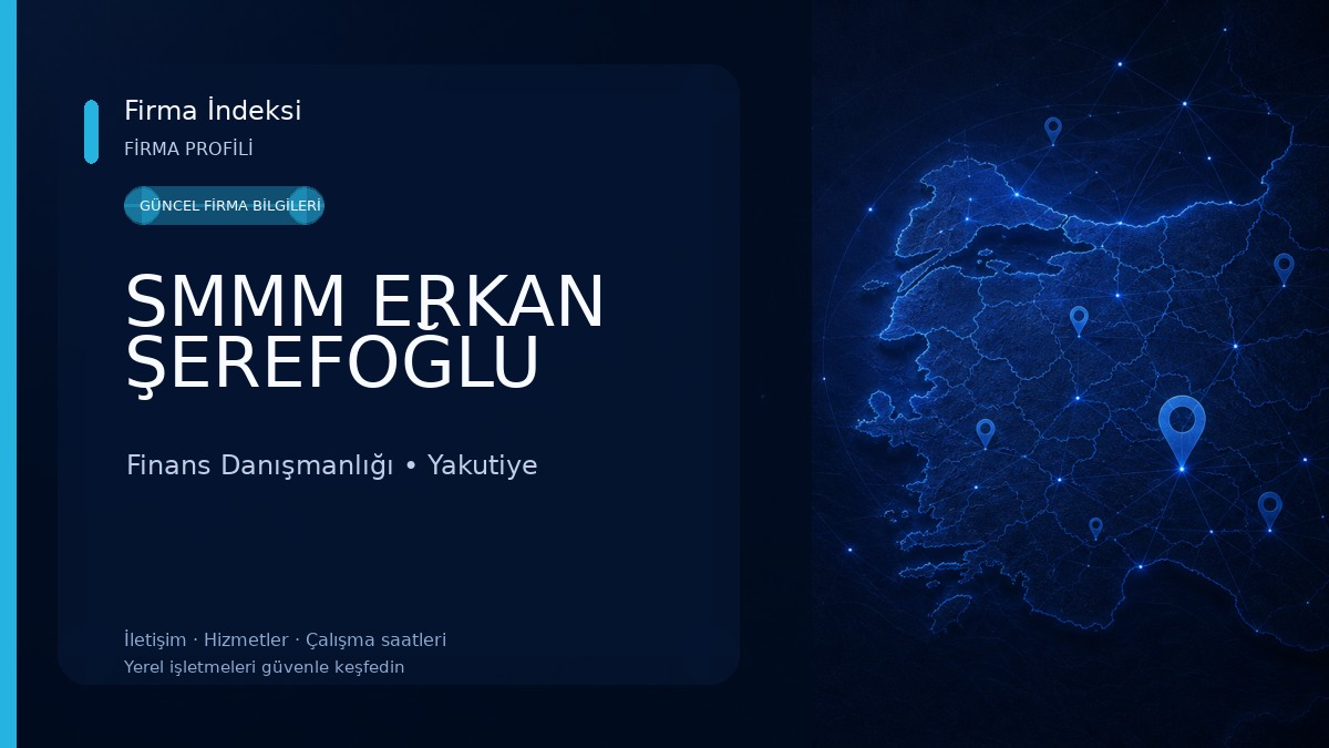 SMMM ERKAN ŞEREFOĞLU Finans Danışmanlığı