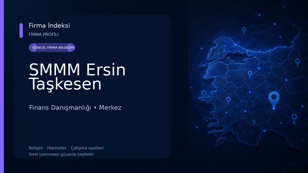 SMMM Ersin Taşkesen Finans Danışmanlığı