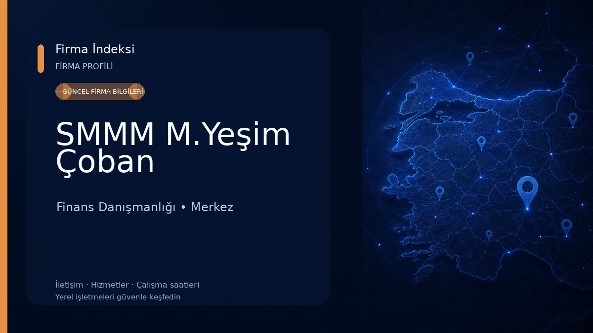 SMMM M.Yeşim Çoban Finans Danışmanlığı