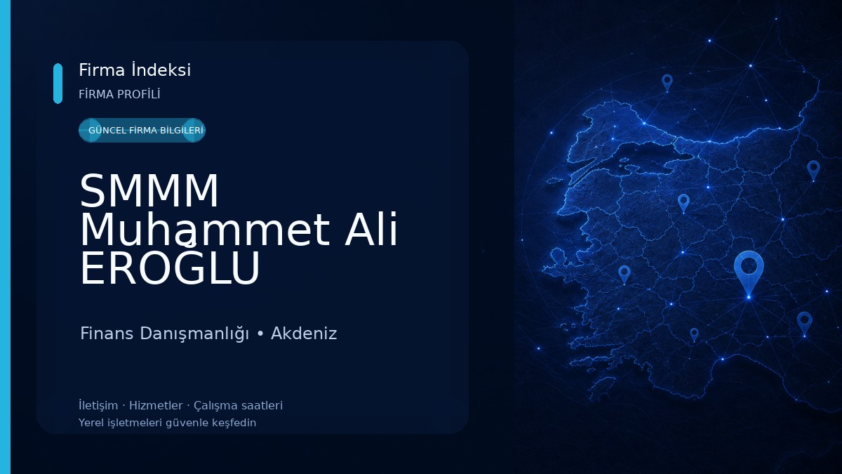SMMM Muhammet Ali EROĞLU Finans Danışmanlığı