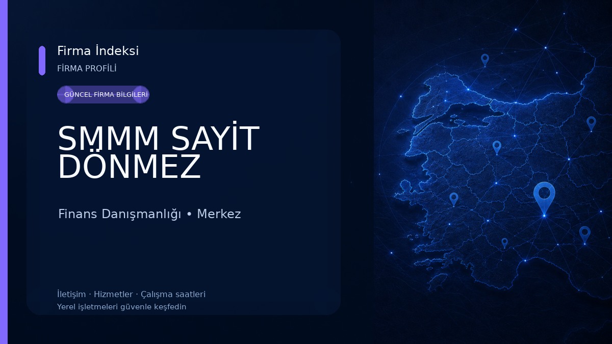 SMMM SAYİT DÖNMEZ Finans Danışmanlığı