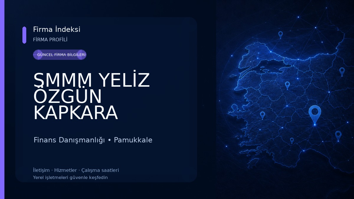 SMMM YELİZ ÖZGÜN KAPKARA Finans Danışmanlığı