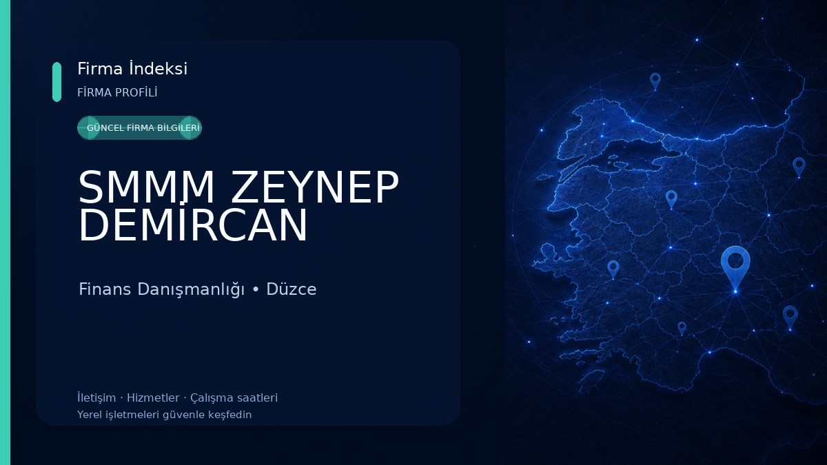 SMMM ZEYNEP DEMİRCAN Finans Danışmanlığı