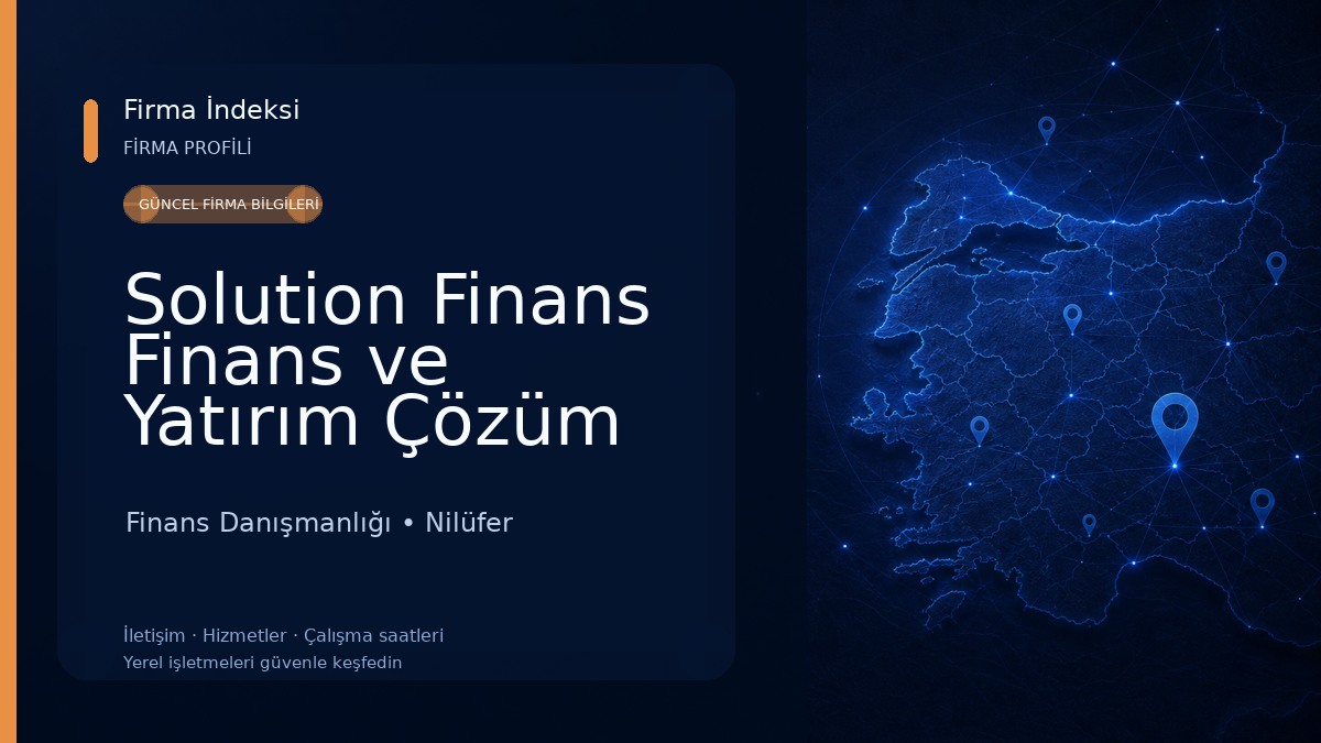 Solution Finans Finans ve Yatırım Çözüm Ortağınız Finans Danışmanlığı