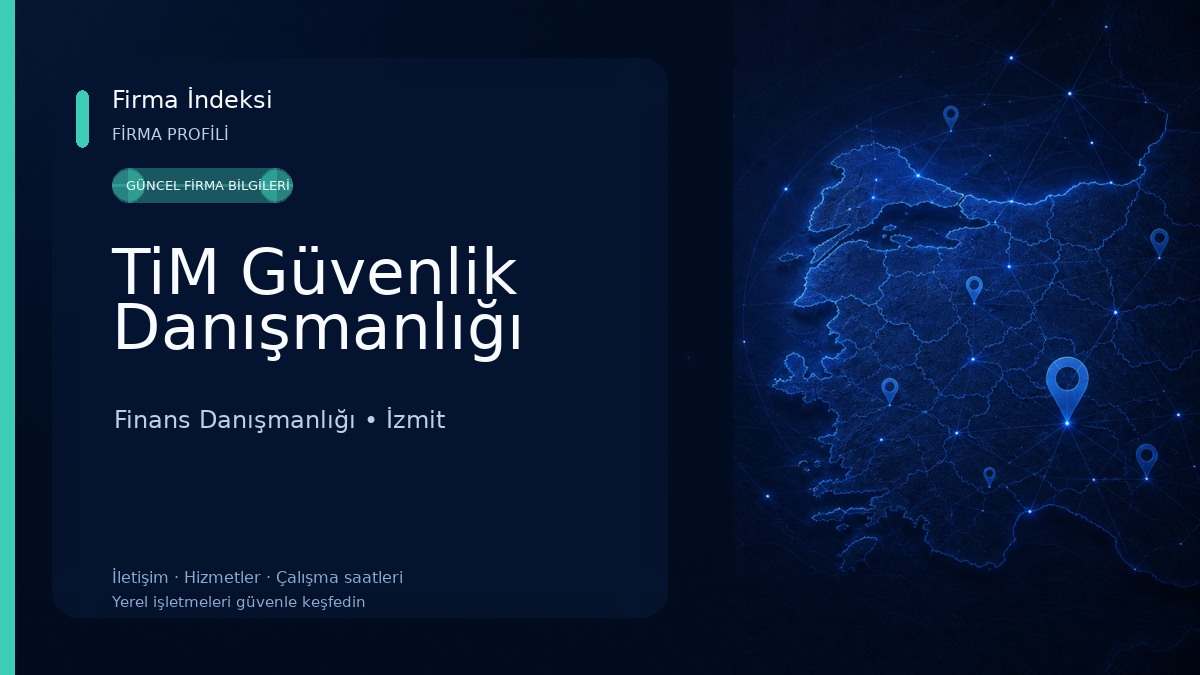 TiM Güvenlik Danışmanlığı Finans Danışmanlığı