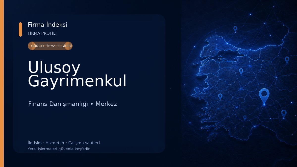 Ulusoy Gayrimenkul Finans Danışmanlığı