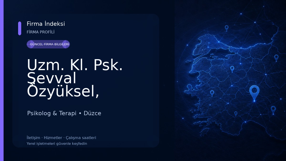 Uzm. Kl. Psk. Şevval Özyüksel, Psikoloji Psikolog & Terapi