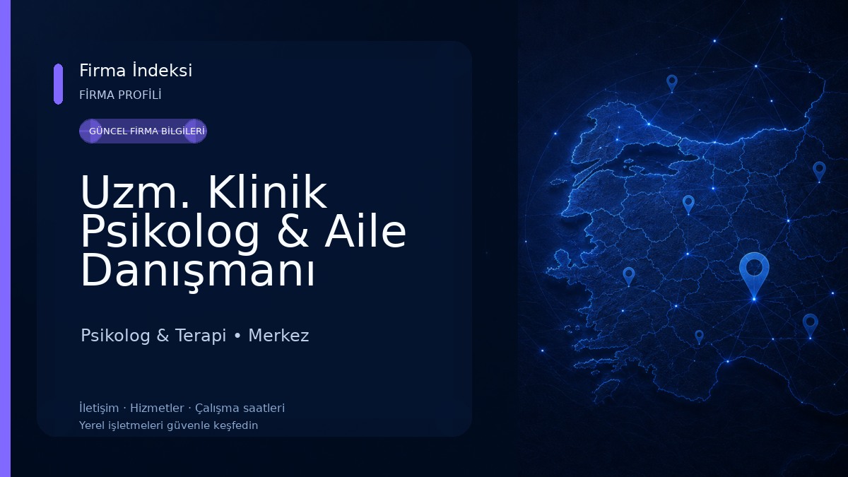 Uzm. Klinik Psikolog & Aile Danışmanı Seren Karabulut Psikolog & Terapi