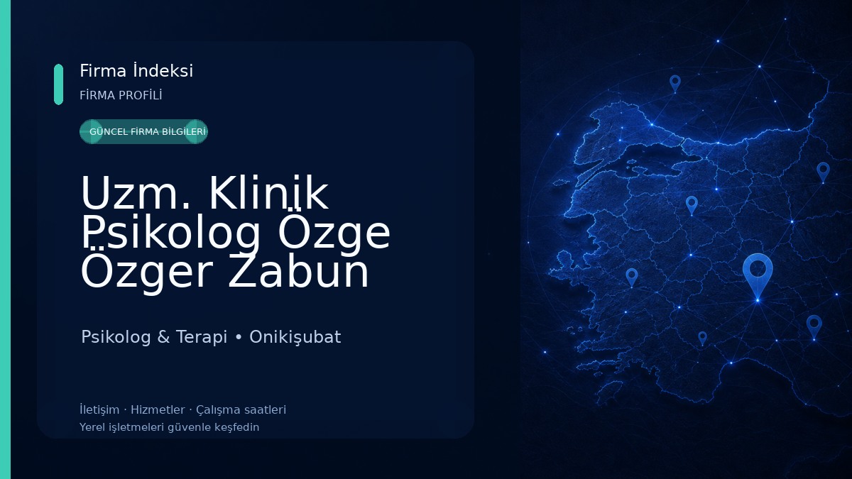 Uzm. Klinik Psikolog Özge Özger Zabun Psikolog & Terapi