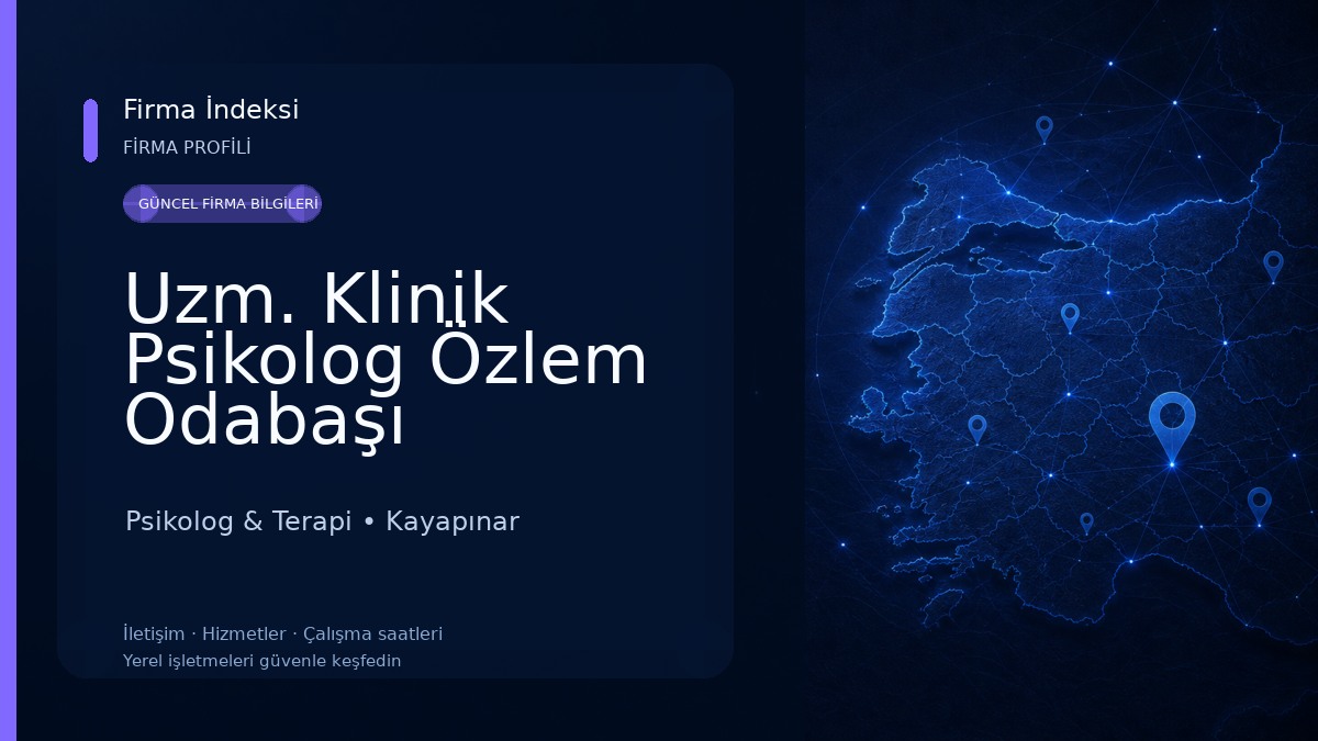 Uzm. Klinik Psikolog Özlem Odabaşı Psikolog & Terapi