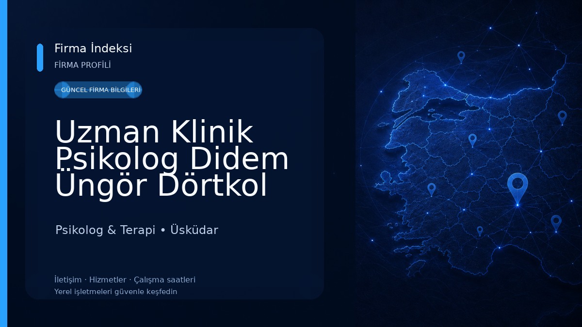 Uzman Klinik Psikolog Didem Üngör Dörtkol (Yüz Yüze ve Online Yetişkin Terapisi / Psikolojik Danışmanlık) Psikolog & Terapi