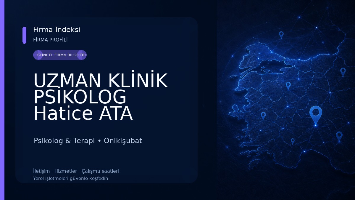UZMAN KLİNİK PSİKOLOG Hatice ATA Psikolog & Terapi