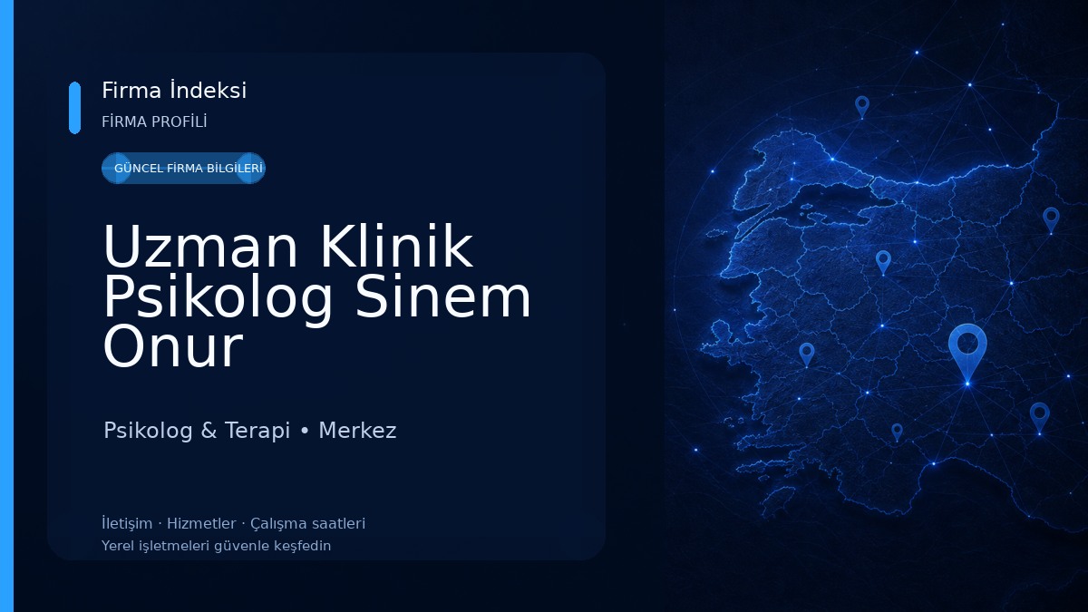 Uzman Klinik Psikolog Sinem Onur Psikolog & Terapi