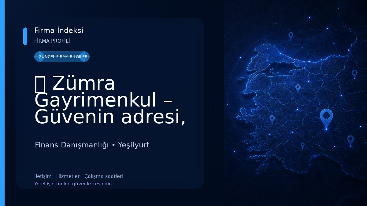 ✨ Zümra Gayrimenkul – Güvenin adresi, geleceğin yatırımı. Finans Danışmanlığı